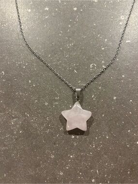 Rose Quartz Star Pendant Necklace